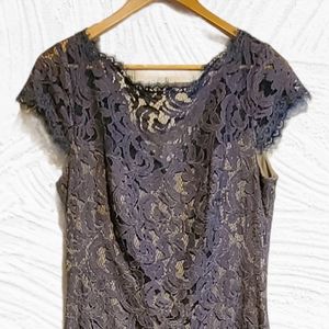 Tadashi Shoji Lace Gown Mauve size 12